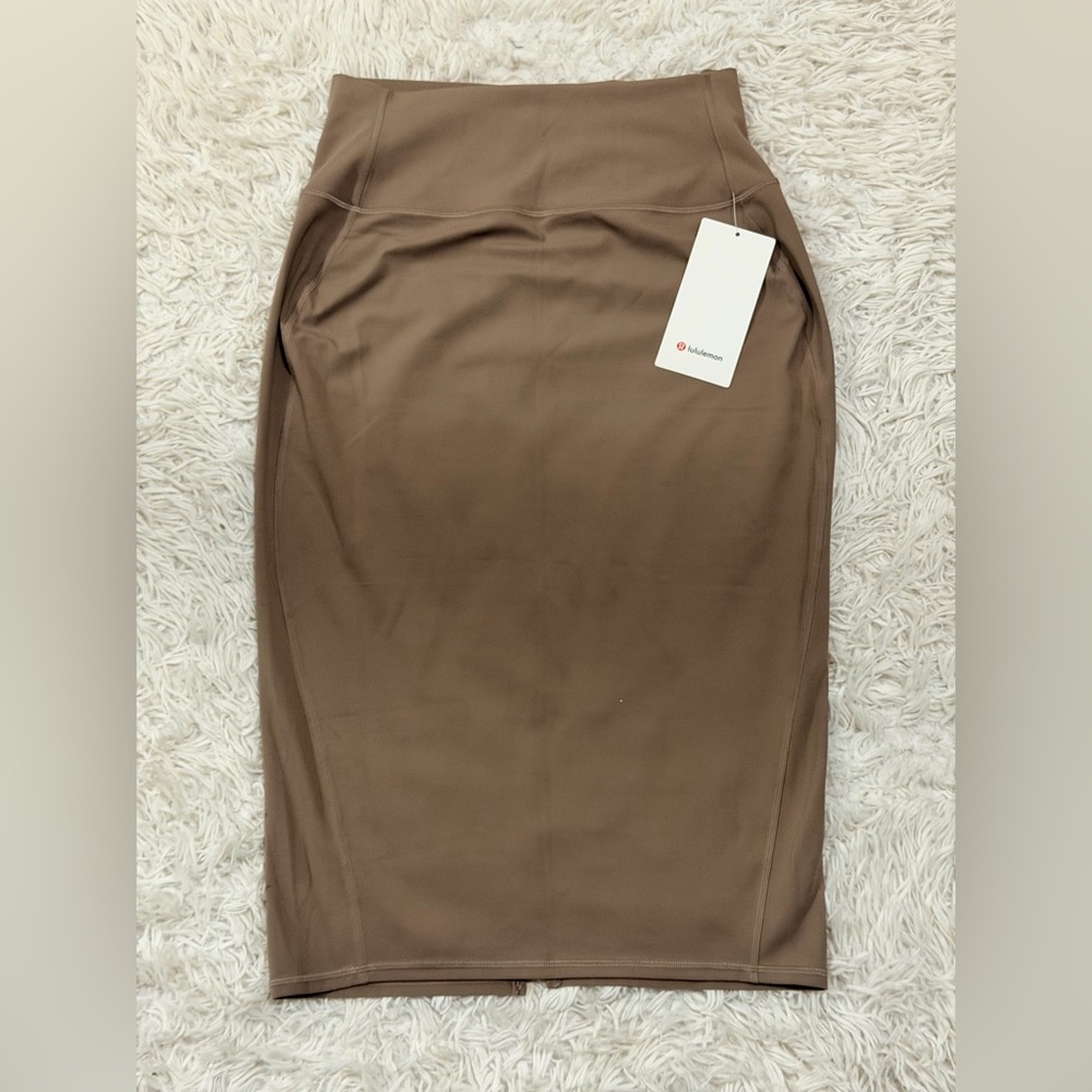 lululemon athletica Brown Midi Pencil Skirt